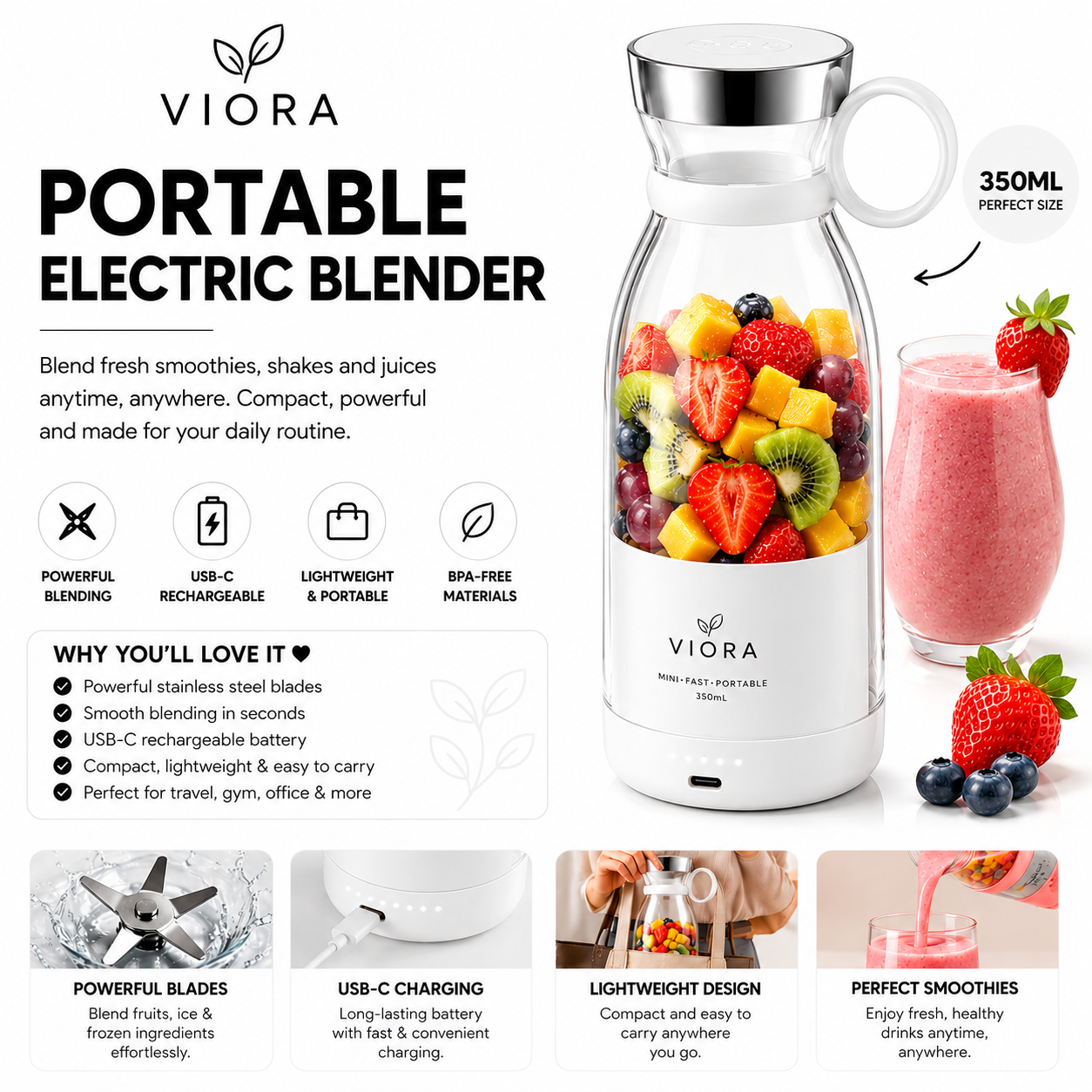 Viora™ - Portable Electric Blender